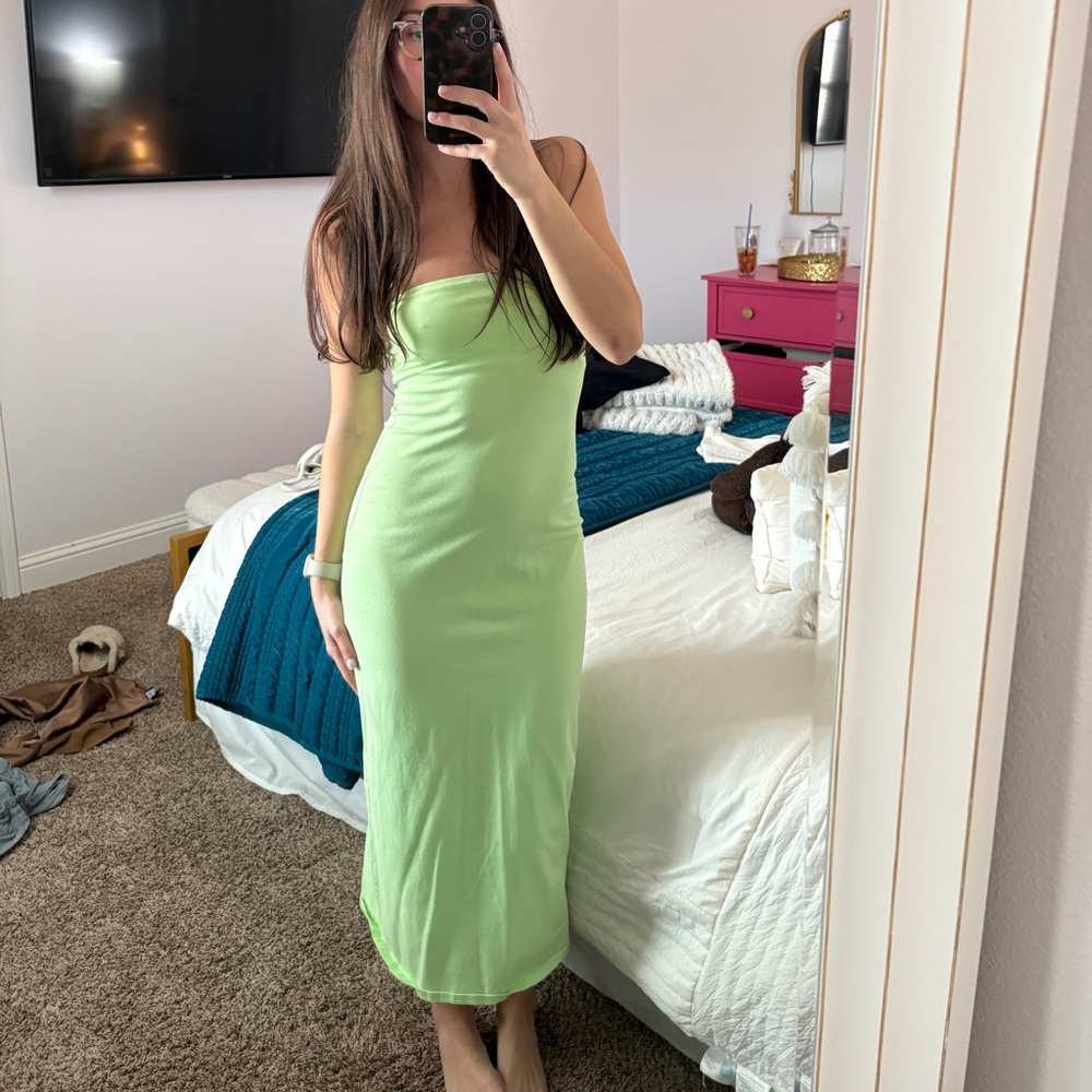 ASOS green midi dress